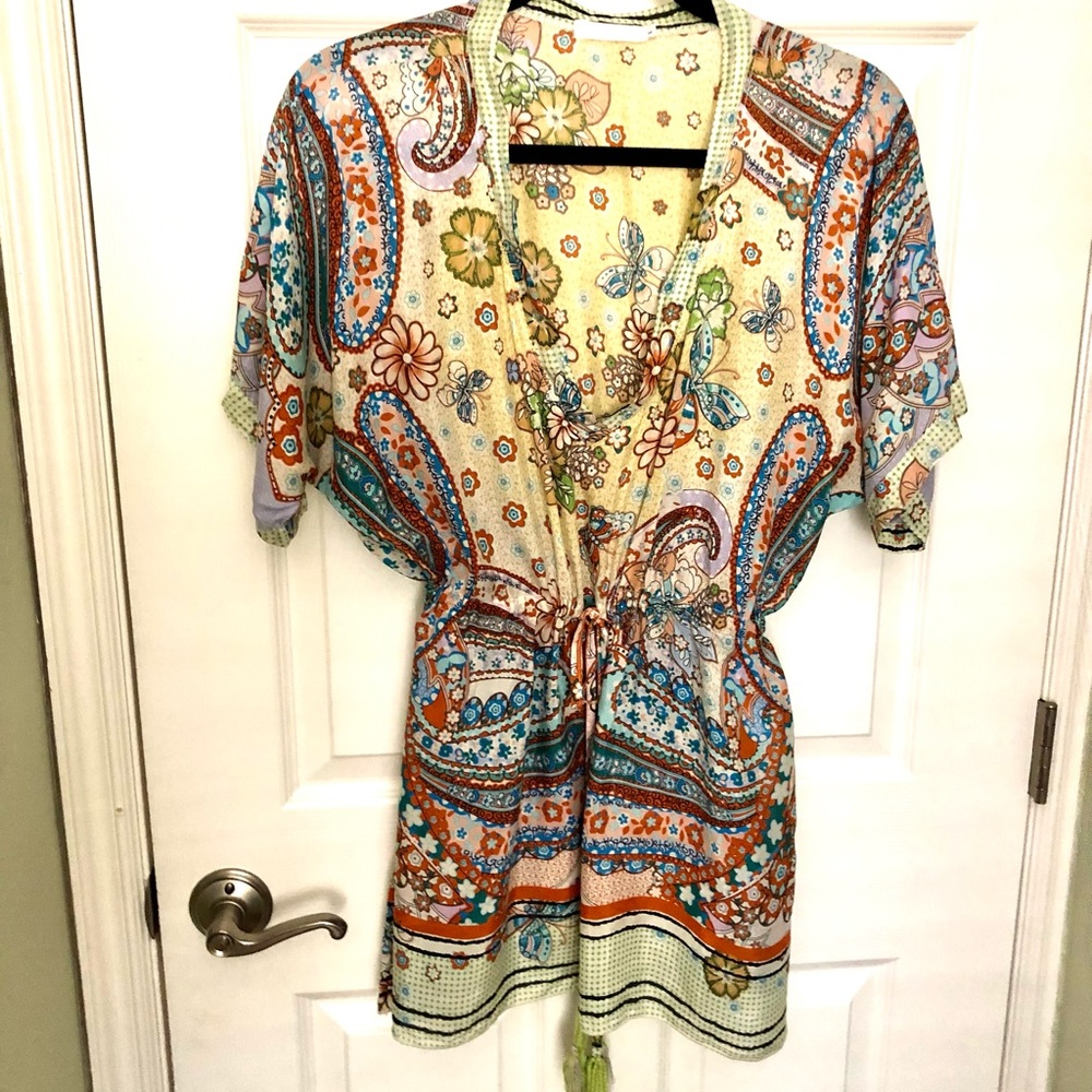 JOHNNY WAS gorgeous drawstring tunic
